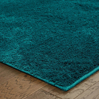 Woven - Impressions Teal  Solid  Contemporary Rug