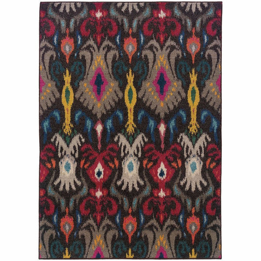 Kaleidoscope Grey Multi Abstract Floral Transitional Rug - Free Shipping