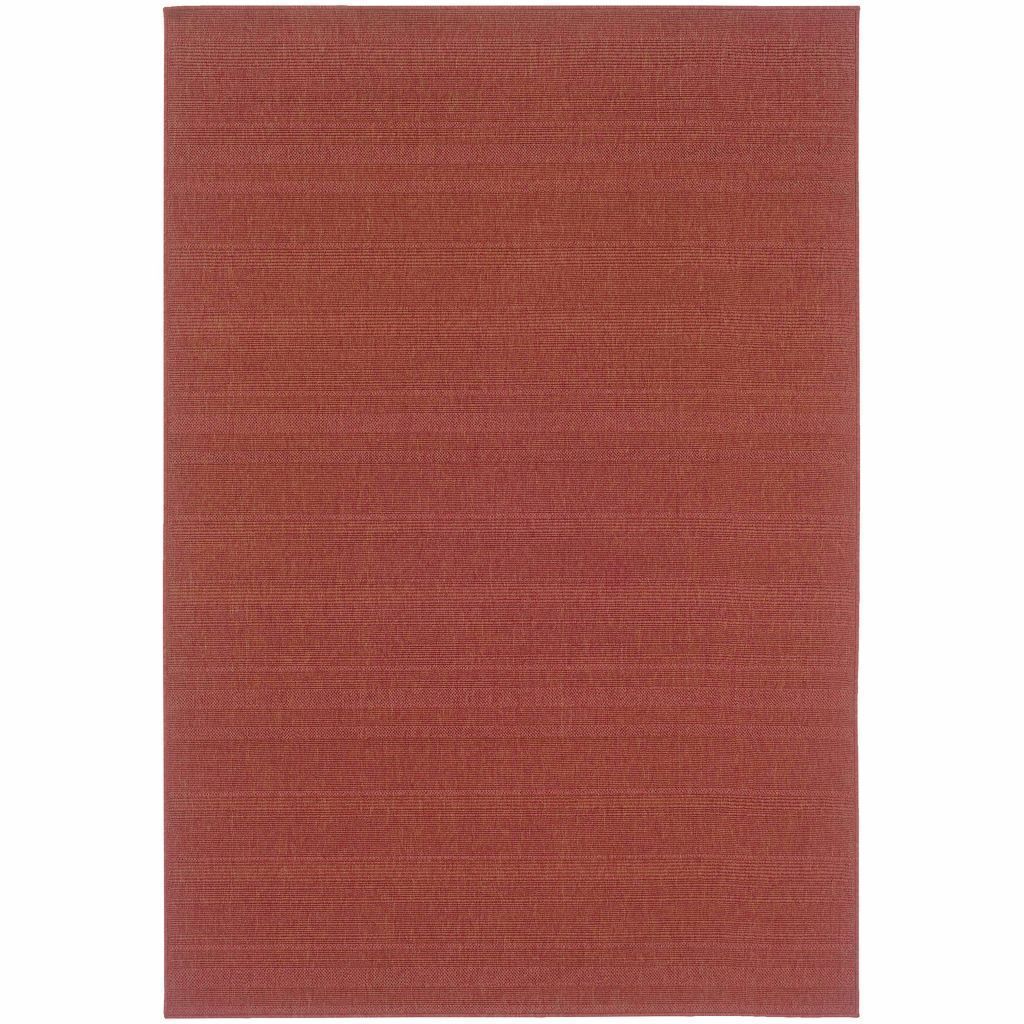 Lanai Red  Solid  Outdoor Rug - Free Shipping