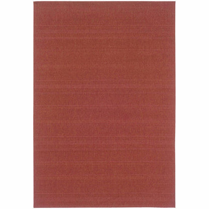 Lanai Red  Solid  Outdoor Rug - Free Shipping