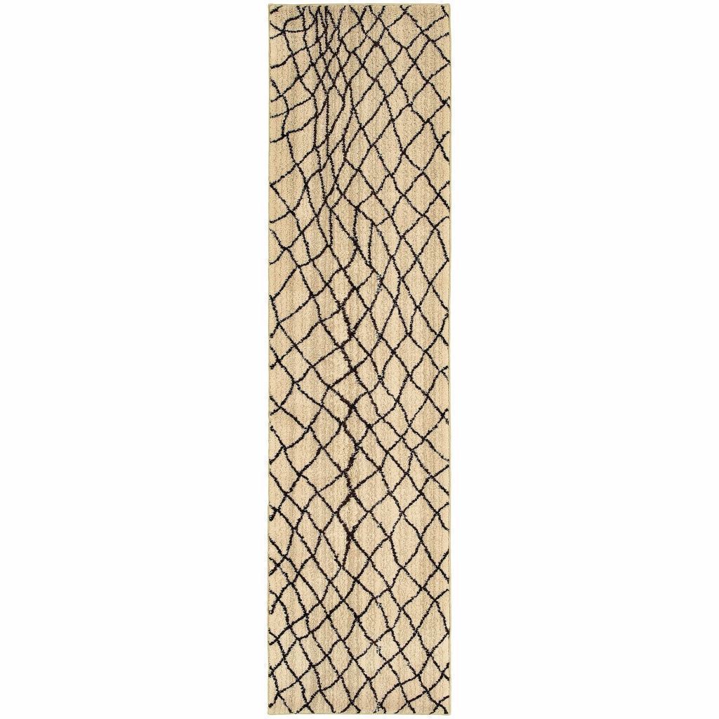 Woven - Marrakesh Ivory Brown Tribal  Transitional Rug