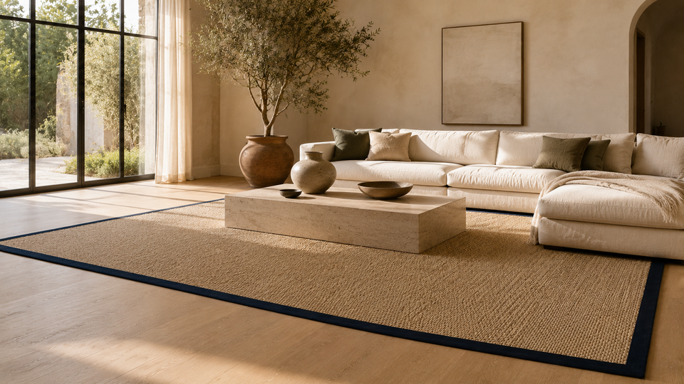 Sisal Rugs with Red Border