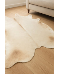 Natural Cowhide Rug – Handmade Luxury Area Accent in Hide Detail Close-Up — cowhide area rug 42