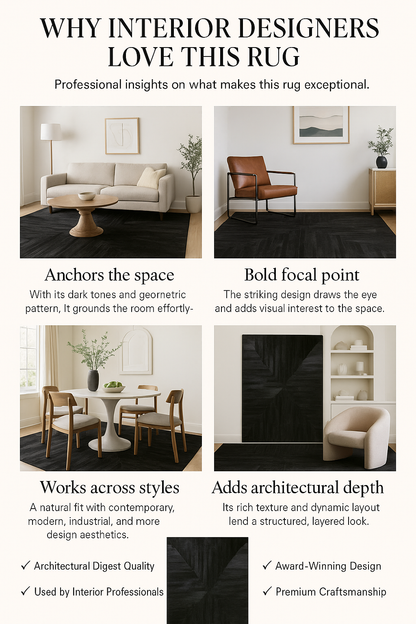 Why Interior Designers Love Cowhide Patchwork Rugs | infographic-why-designers