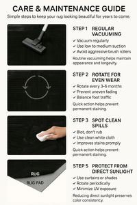 How to Clean and Care for a Cowhide Rug | infographic-care-guide 9