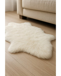 Off White Faux Cowhide Rug – Animal Print, Soft Texture in Hide Detail Close-Up — cowhide area rug 11
