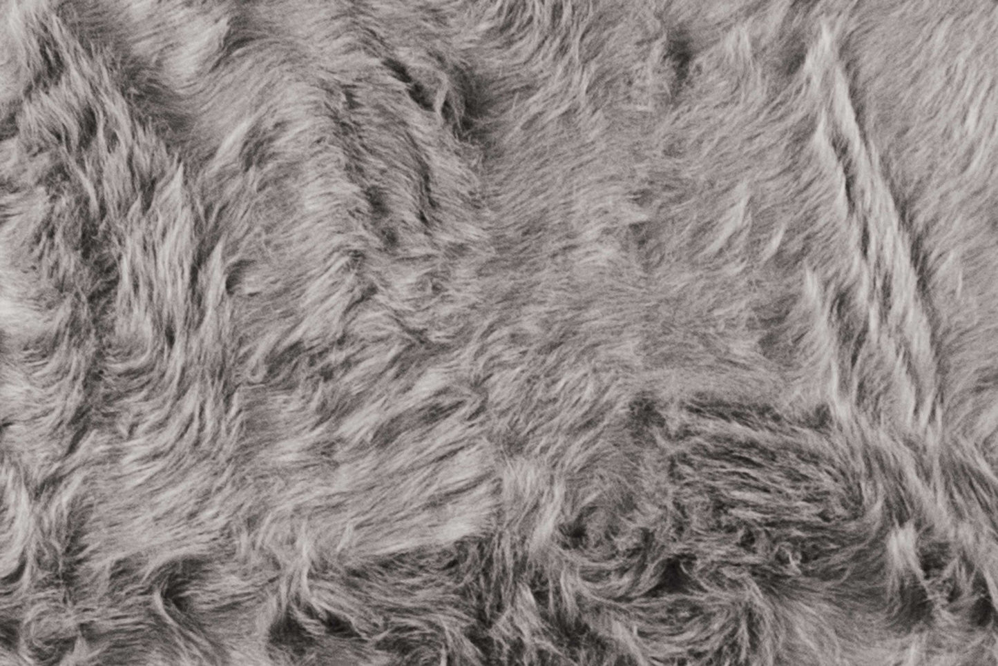 2' X 3' Black Faux Sheepskin Animal Print Washable Area Rug