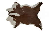 Brown Cowhide Print Hand-Tufted Area Rug, 2x3 – Stain Resistant — cowhide area rug 1