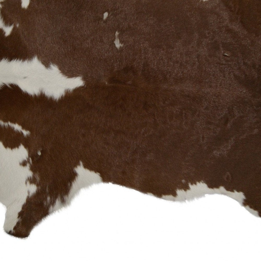Brown Cowhide Print Hand-Tufted Area Rug, 2x3 – Stain Resistant