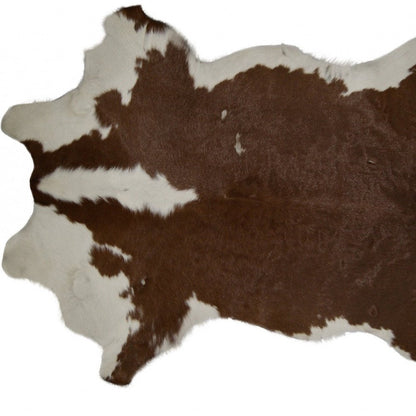 Brown Cowhide Print Hand-Tufted Area Rug, 2x3 – Stain Resistant