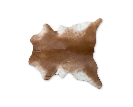 Tan Cowhide Print Area Rug – Soft, Handcrafted Accent