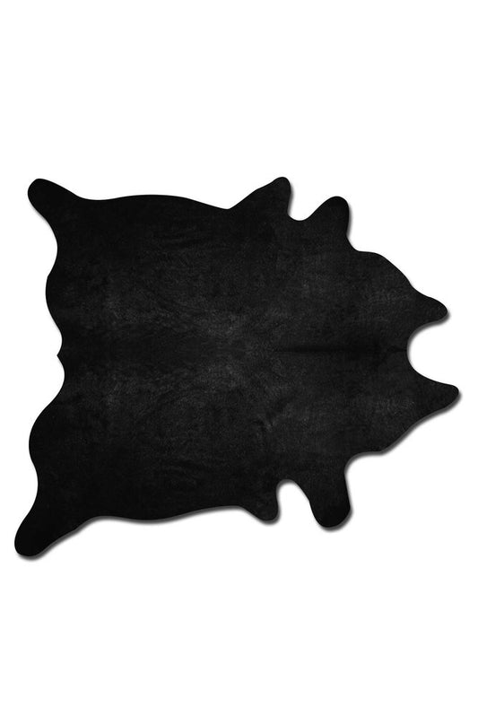 Black Cowhide Area Rug – Modern Statement Decor