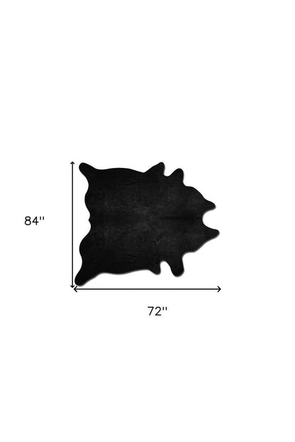 Black Cowhide Area Rug – Modern Statement Decor