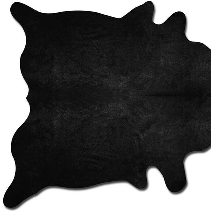 Black Cowhide Area Rug – Modern Statement Decor