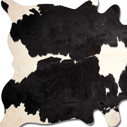 Black Cowhide Animal Print Rug – Modern Statement Decor