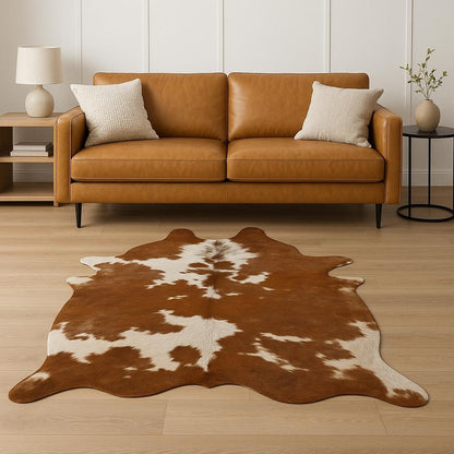 Black Cowhide Animal Print Rug – Modern Statement Decor