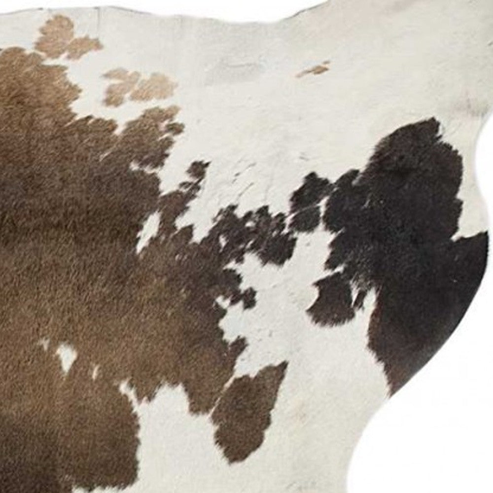 Taupe & White Cowhide Area Rug