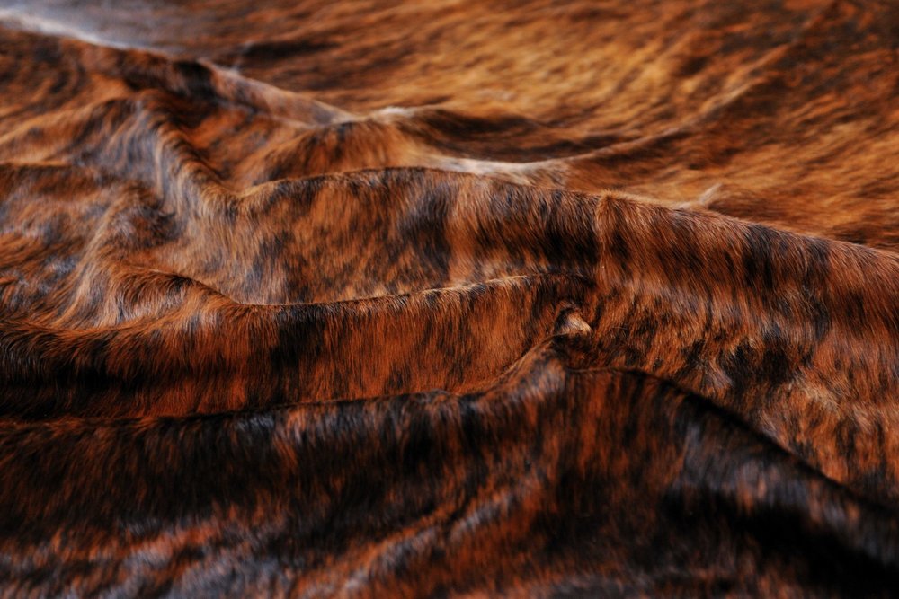 Cowhide Area Rug – Brown & Black Modern Accent