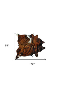 Cowhide Area Rug – Brown & Black Modern Accent 78