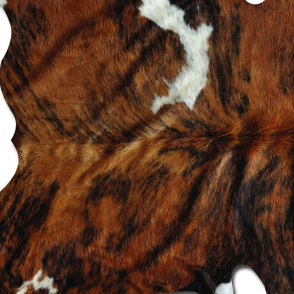 Cowhide Area Rug – Brown & Black Modern Accent