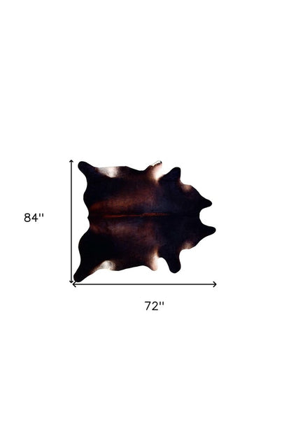 Cowhide Area Rug – Brown & Black Modern Accent