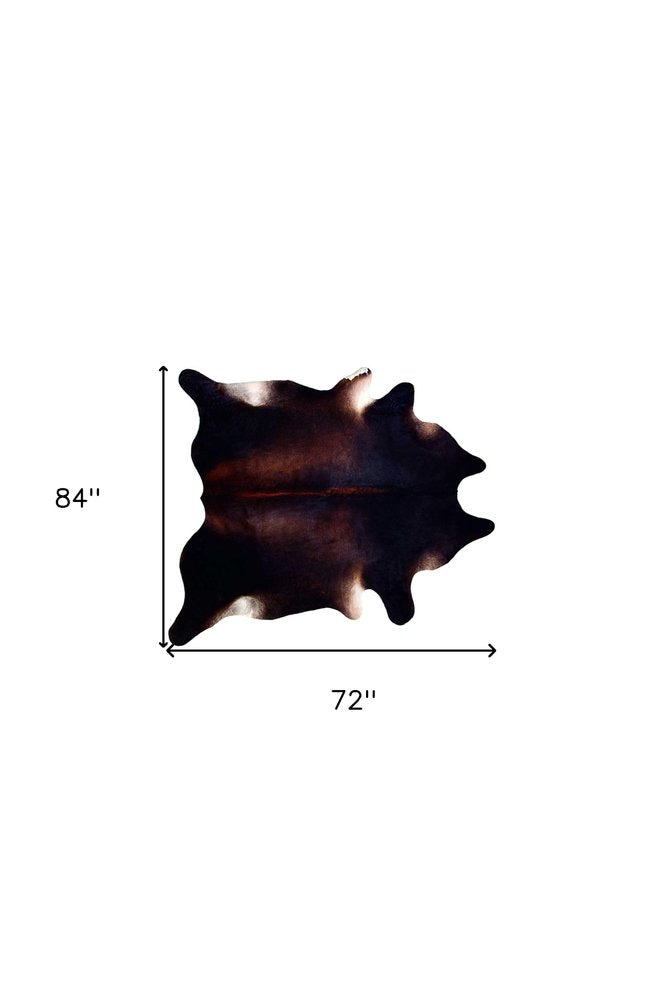 Cowhide Area Rug – Brown & Black Modern Accent