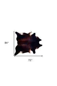 Cowhide Area Rug – Brown & Black Modern Accent 39