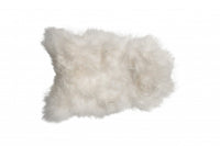2' X 3' White Natural Wool Long-Haired Sheepskin Area Rug — sheepskin area rug 1