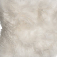 2' X 3' White Natural Wool Long-Haired Sheepskin Area Rug — sheepskin area rug 6