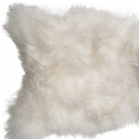 2' X 3' White Natural Wool Long-Haired Sheepskin Area Rug — sheepskin area rug 7