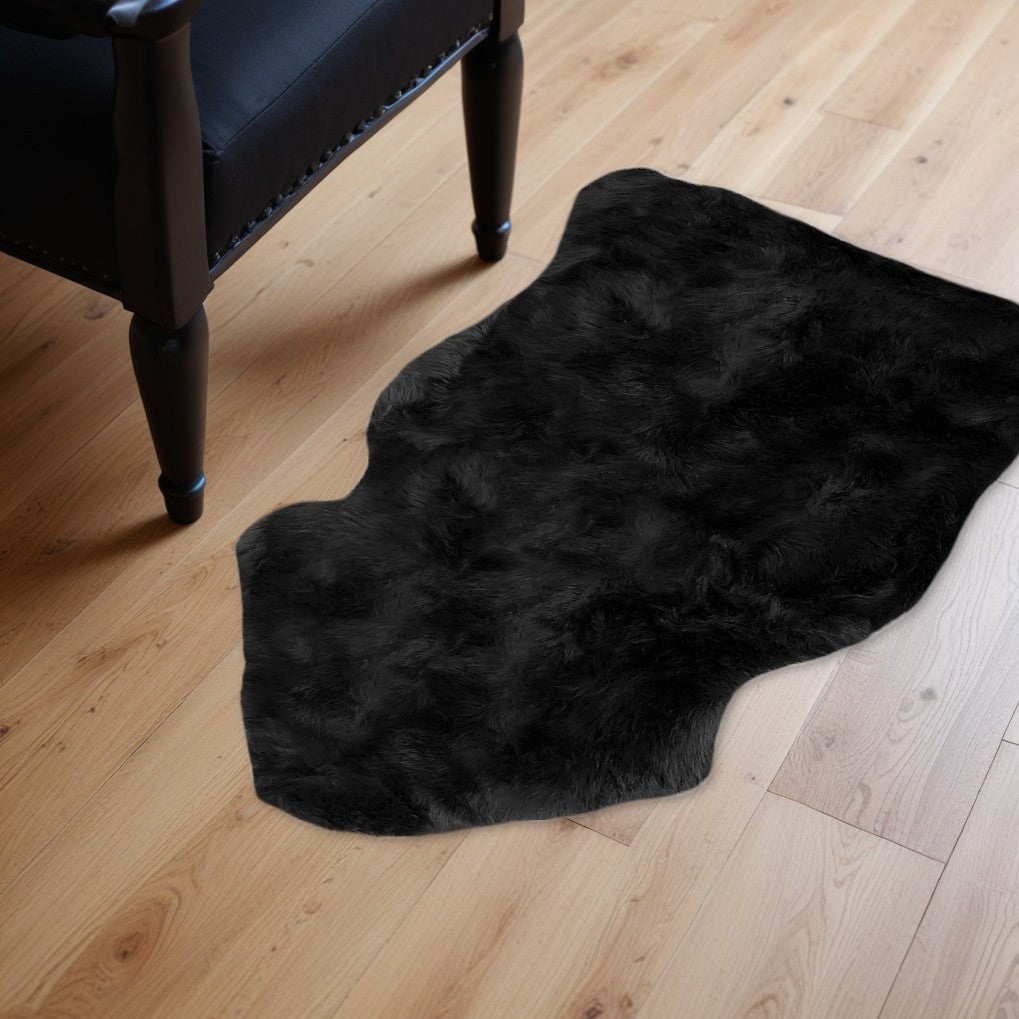 2' X 3' Gold Sheepskin Non Skid Area Rug