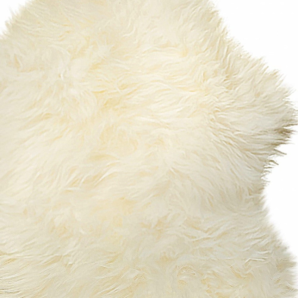 2' X 3' Gold Sheepskin Non Skid Area Rug