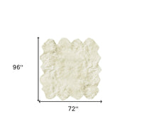 6' X 8' Natural New Zealand Sheepskin Area Rug 5