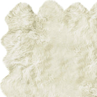 6' X 8' Natural New Zealand Sheepskin Area Rug 6