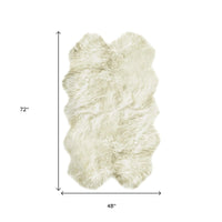 4' X 6' Natural Genuine Sheepskin Handmade Area Rug 11