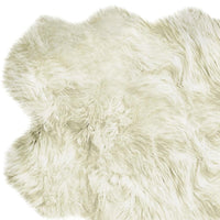 4' X 6' Natural Genuine Sheepskin Handmade Area Rug 12