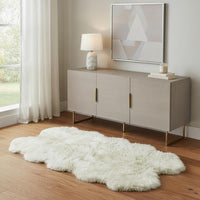 4' X 6' Natural Genuine Sheepskin Handmade Area Rug 13