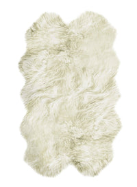 4' X 6' Natural Genuine Sheepskin Handmade Area Rug 1