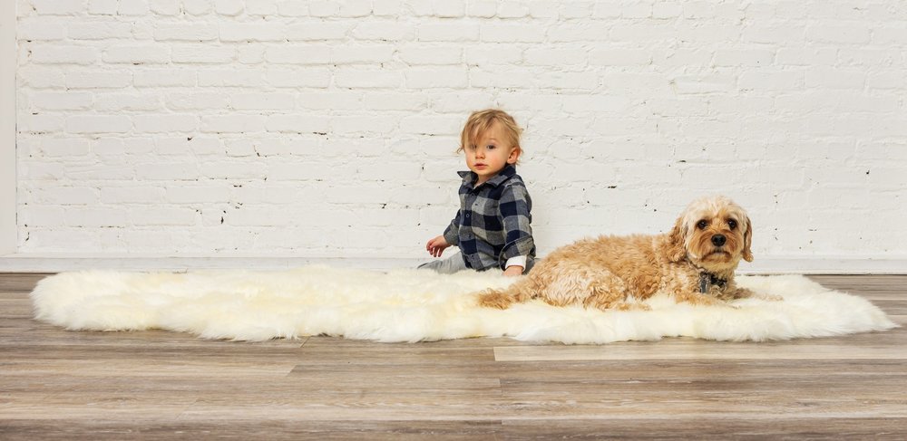 4' X 6' Natural Genuine Sheepskin Handmade Area Rug