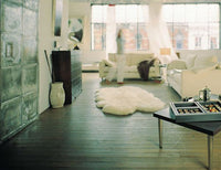 4' X 6' Natural Genuine Sheepskin Handmade Area Rug 4