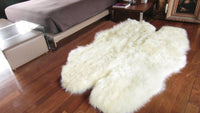 4' X 6' Natural Genuine Sheepskin Handmade Area Rug 5