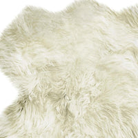 4' X 6' Natural Genuine Sheepskin Handmade Area Rug 10