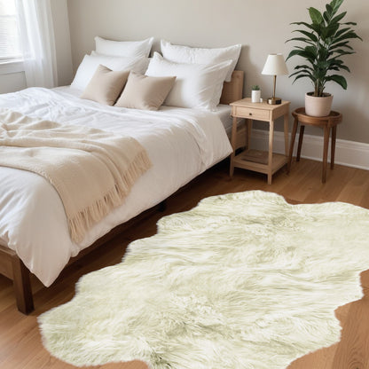 4' X 6' Natural Flokati Genuine Sheepskin Area Rug