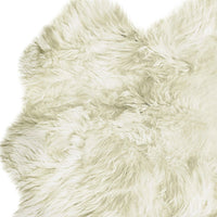 4' X 6' Natural Genuine Sheepskin Handmade Area Rug 6