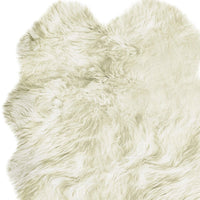 4' X 6' Natural Genuine Sheepskin Handmade Area Rug 7