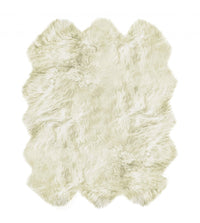 6' X 6' Natural Sheepskin Non Skid Area Rug 1
