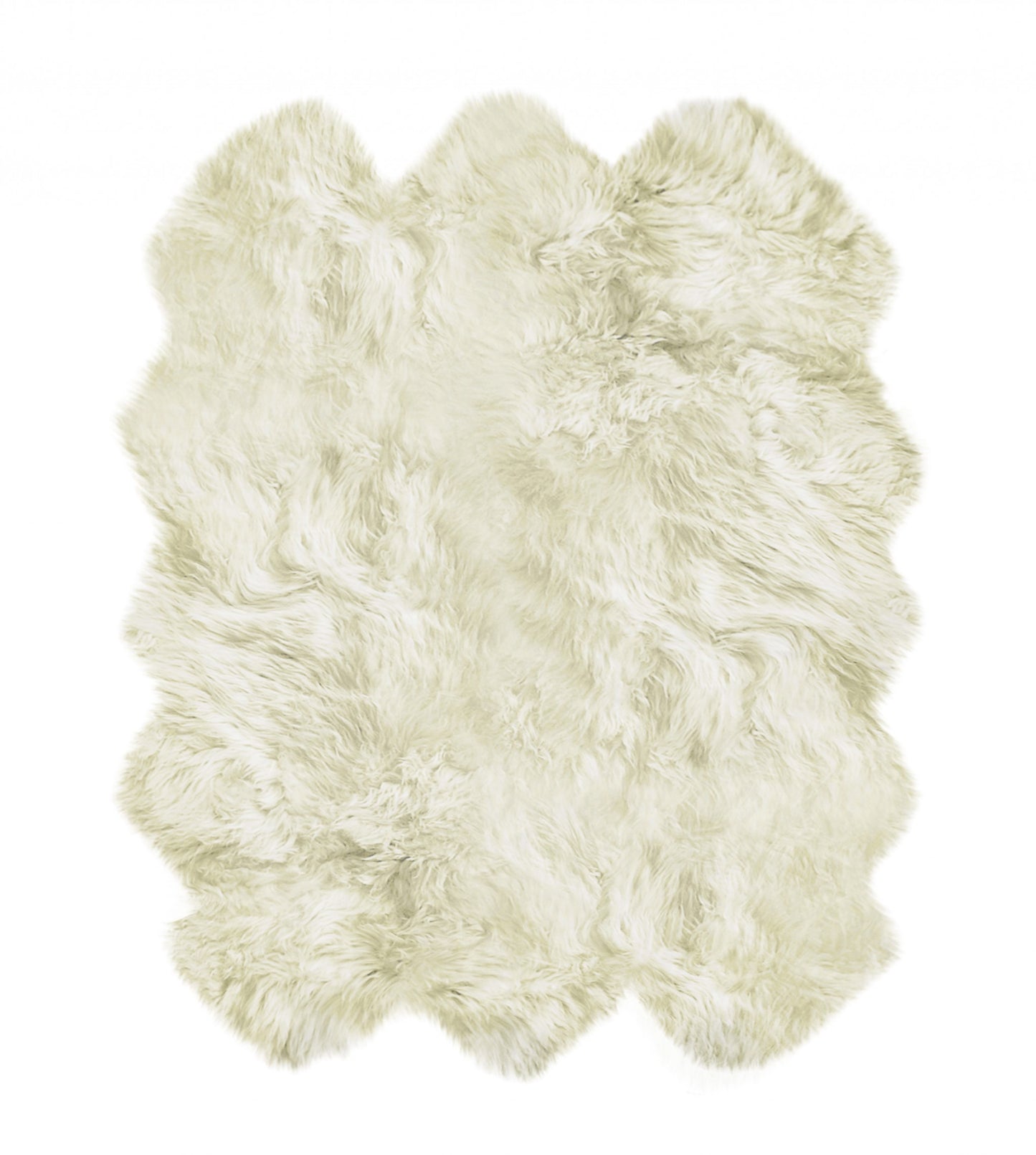 6' X 6' Natural Sheepskin Non Skid Area Rug