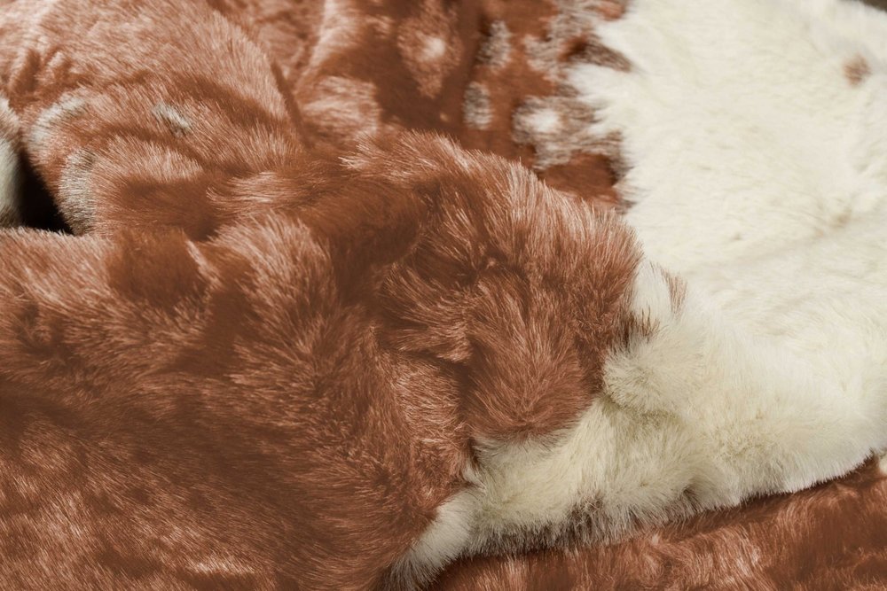 Faux Cowhide Area Rug – Brown & Ivory Animal Print