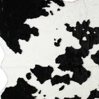 Cowhide Print Washable Rug – Black & White, Stain Resistant — cowhide area rug 6