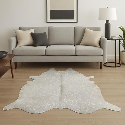 **Cowhide Print Area Rug – Natural, Soft & Stylish**